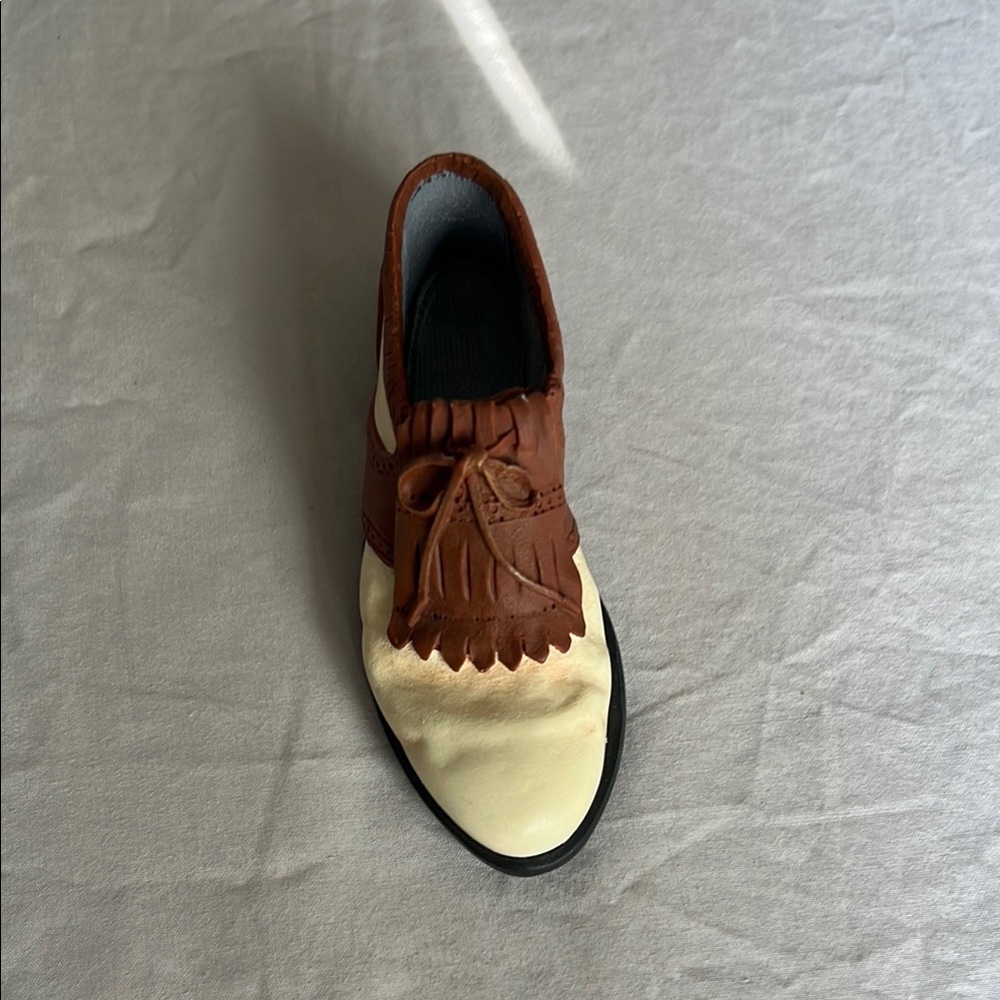 Just The Right Shoe Brown and Cream Art Sculpture